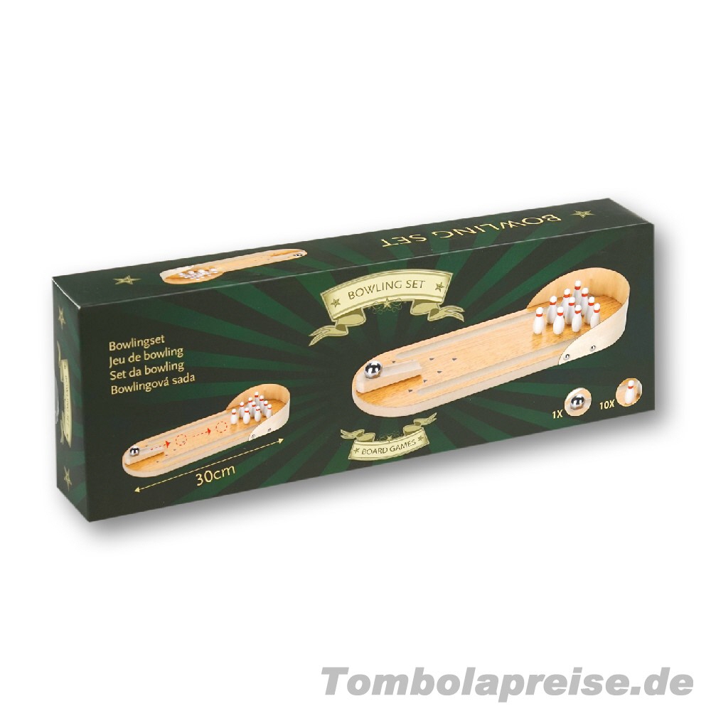 Tombolapreis Holz-Tischbowling-Set