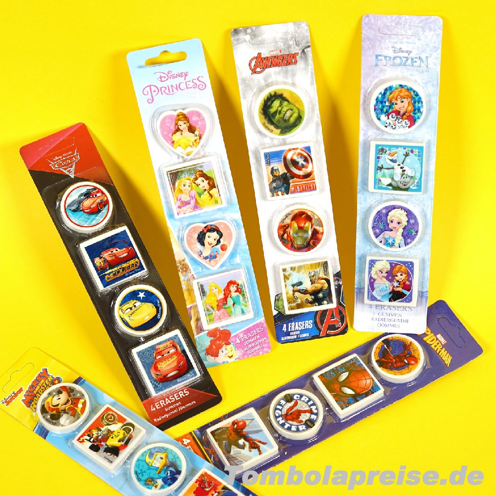 Tombolapreis Radiergummis Disney-Motive