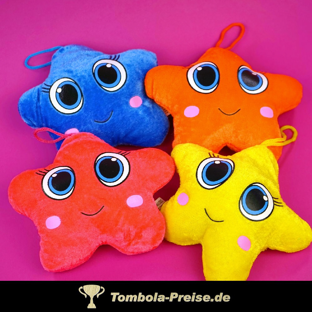 Plüsch-Stern mit Gesicht