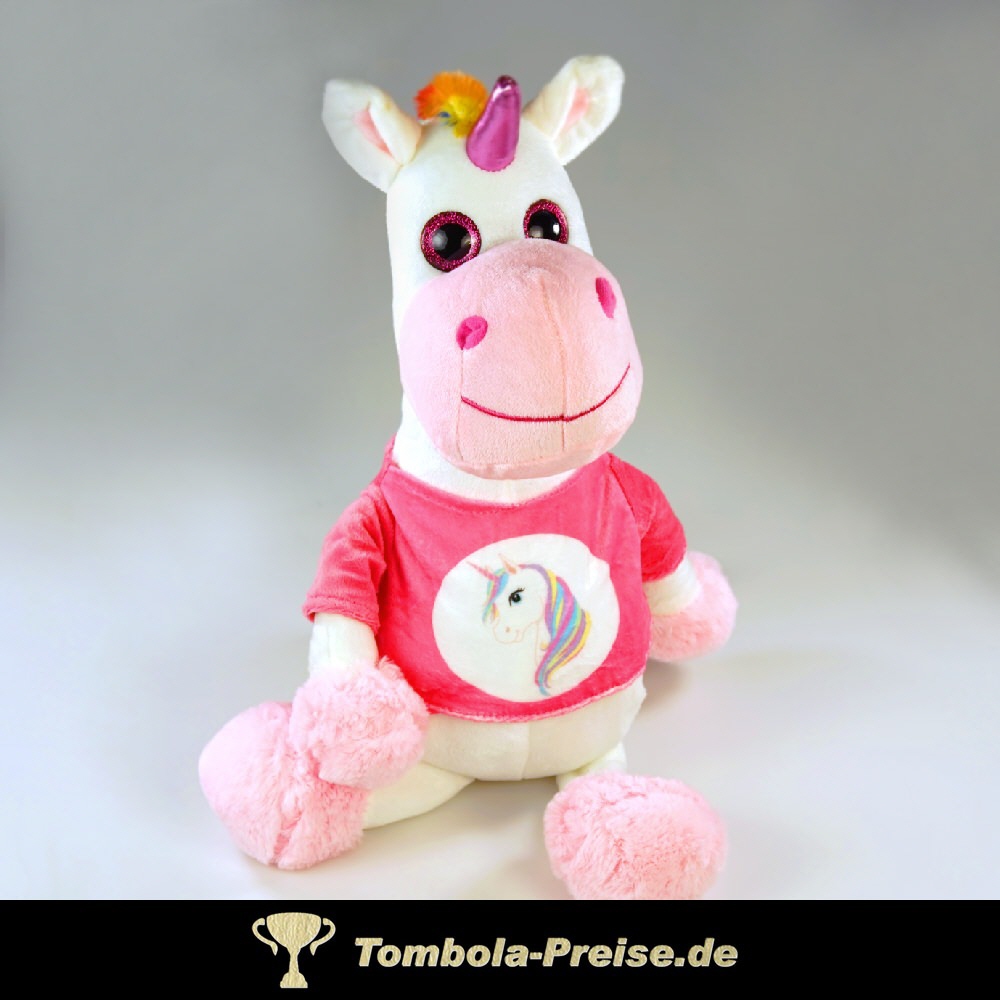 Pl&uuml;sch-Einhorn mit Shirt 35 cm