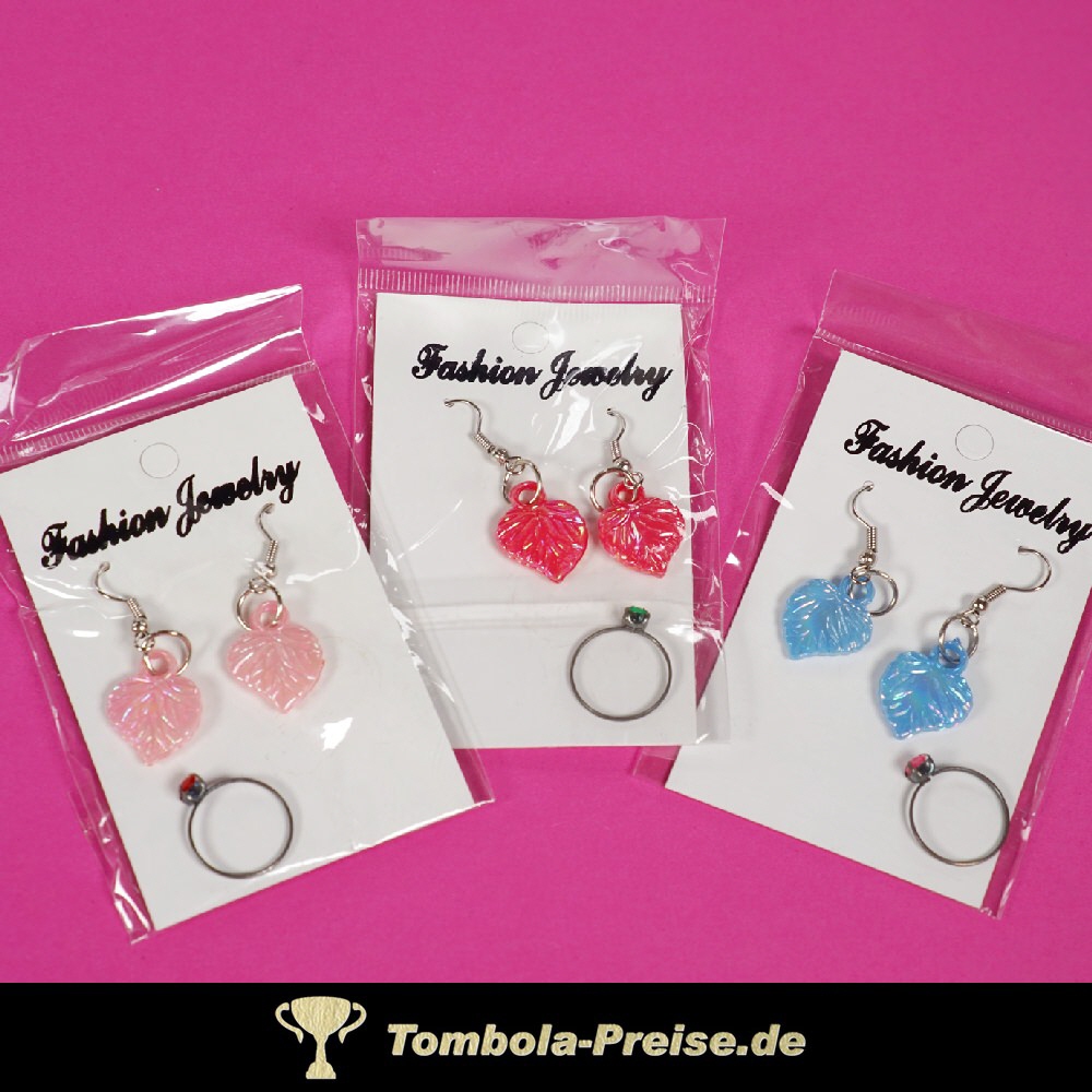 Mädchen-Schmuckset Ohrhänger mit Ring