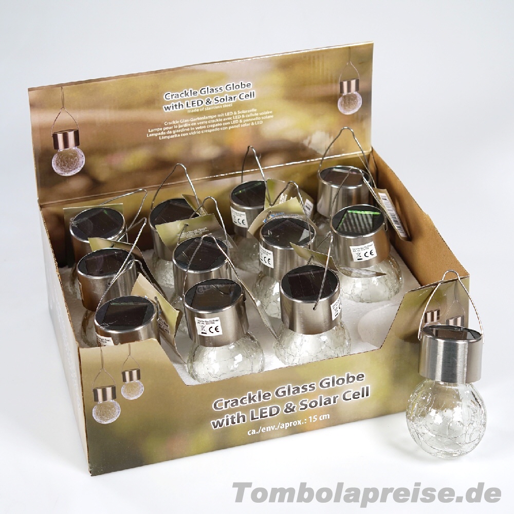 Tombolapreis Solarhängeleuchte Glas-LED
