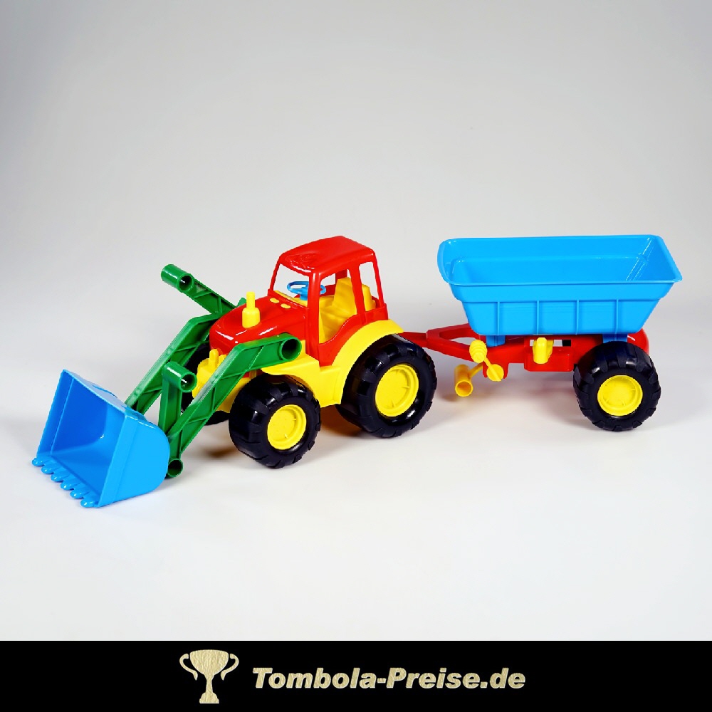 Spielzeug-Schaufellader mit Anhänger