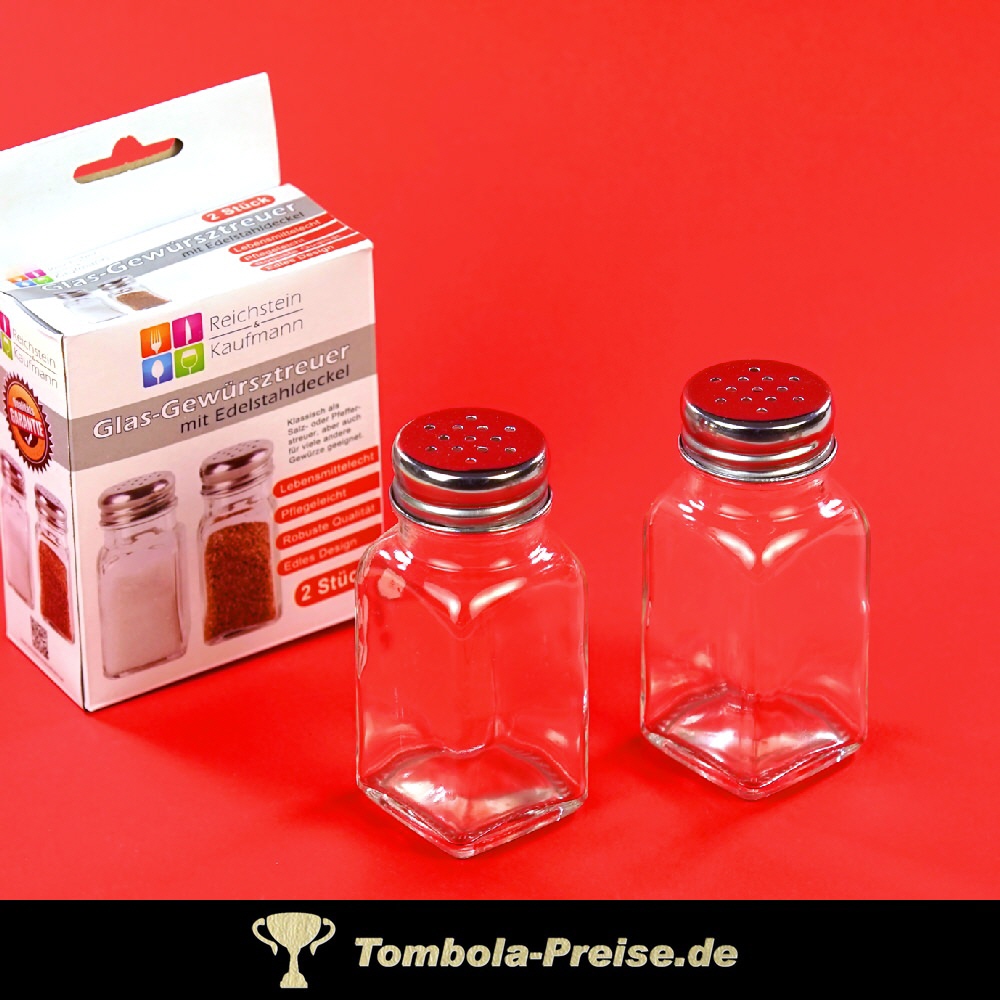 2er-Set Gewürzstreuer aus Glas