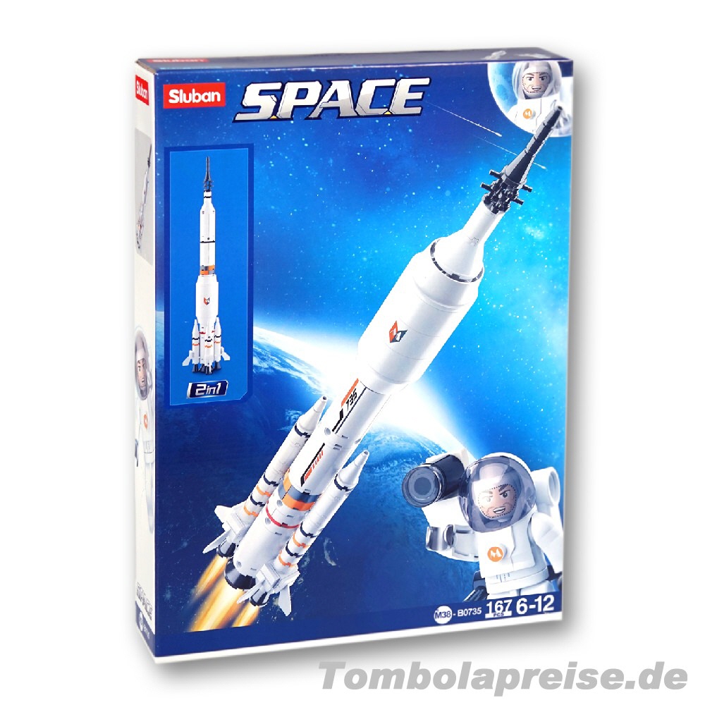 Tombolapreis Steckbausteinkasten Rakete