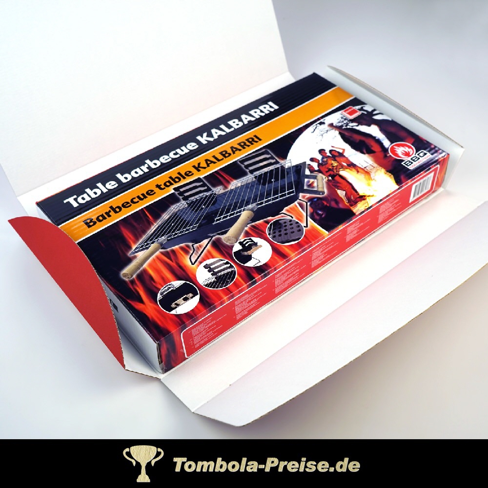 Holzkohle-Tischgrill in Geschenkverpackung