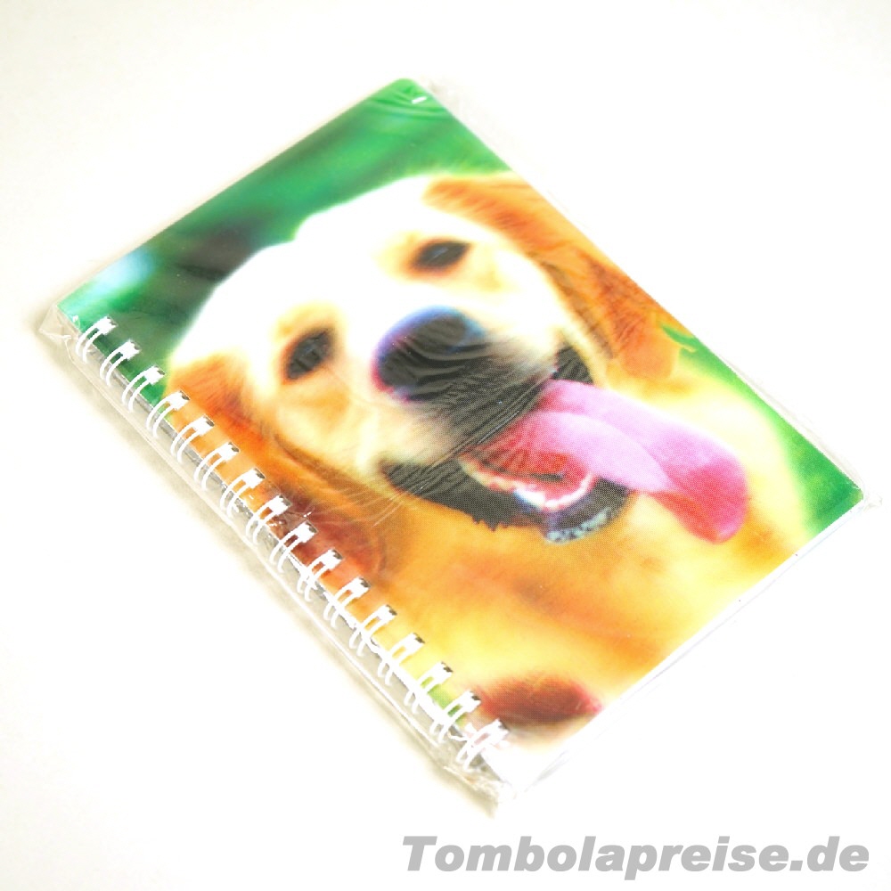 Tombolapreis 3D-Notizbuch Tiermotive DIN A6