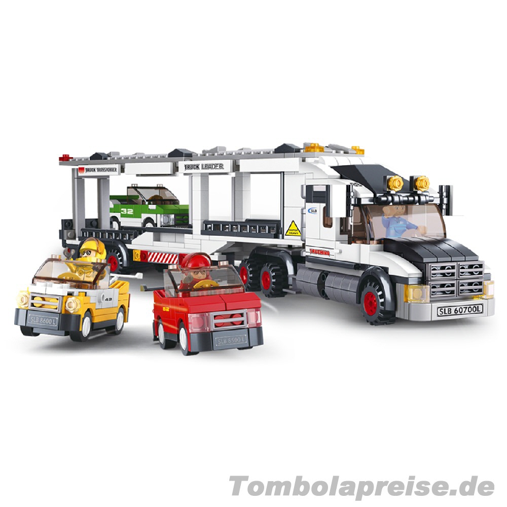 Tombolapreis Autotransporter Steckbausteine