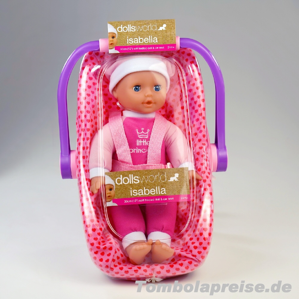 Tombolapreis Baby-Puppe mit Autositz
