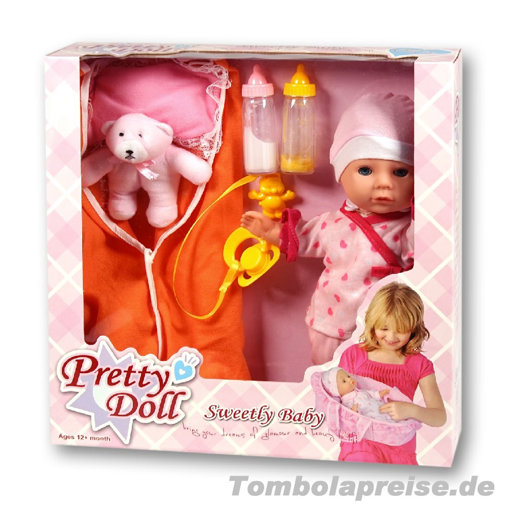 Tombolapreis Babypuppe mit Decke