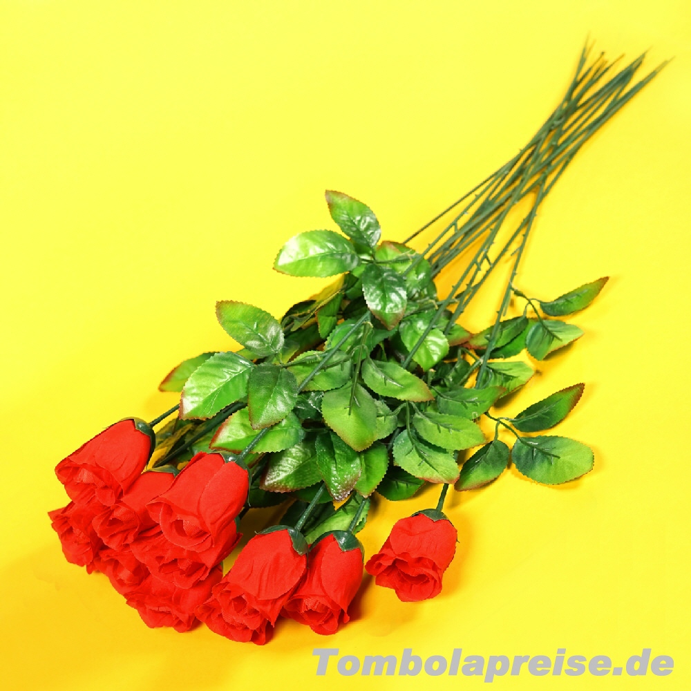 Tombolapreis Seidenrosen rot 65 cm