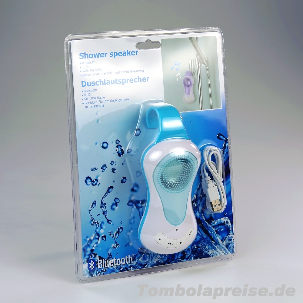 Tombolapreis Duschlautsprecher Bluetooth