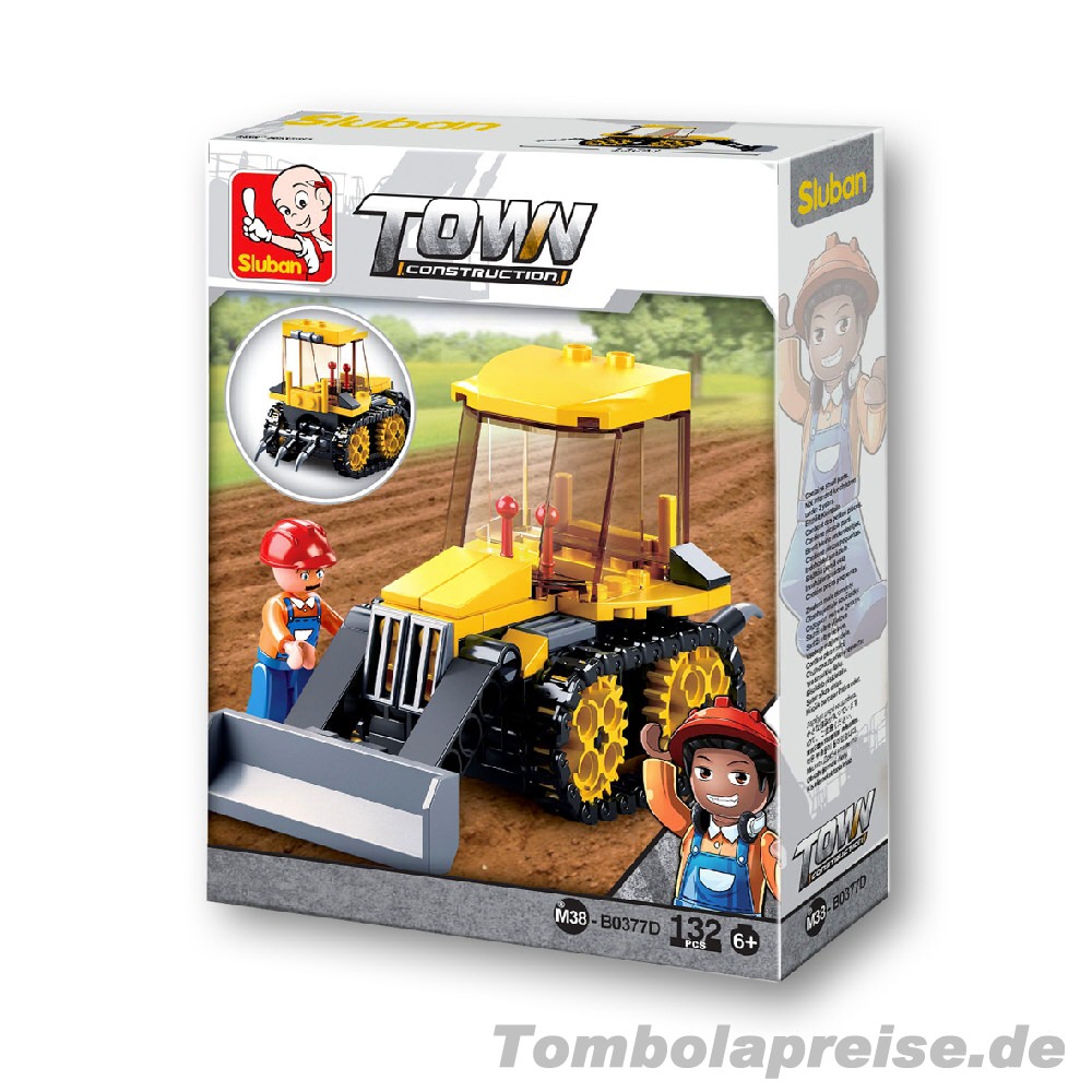 Tombolapreis Bulldozer Klemmbausteinkasten