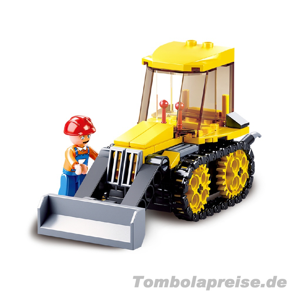 Tombolapreis Bulldozer Steckbausteinset