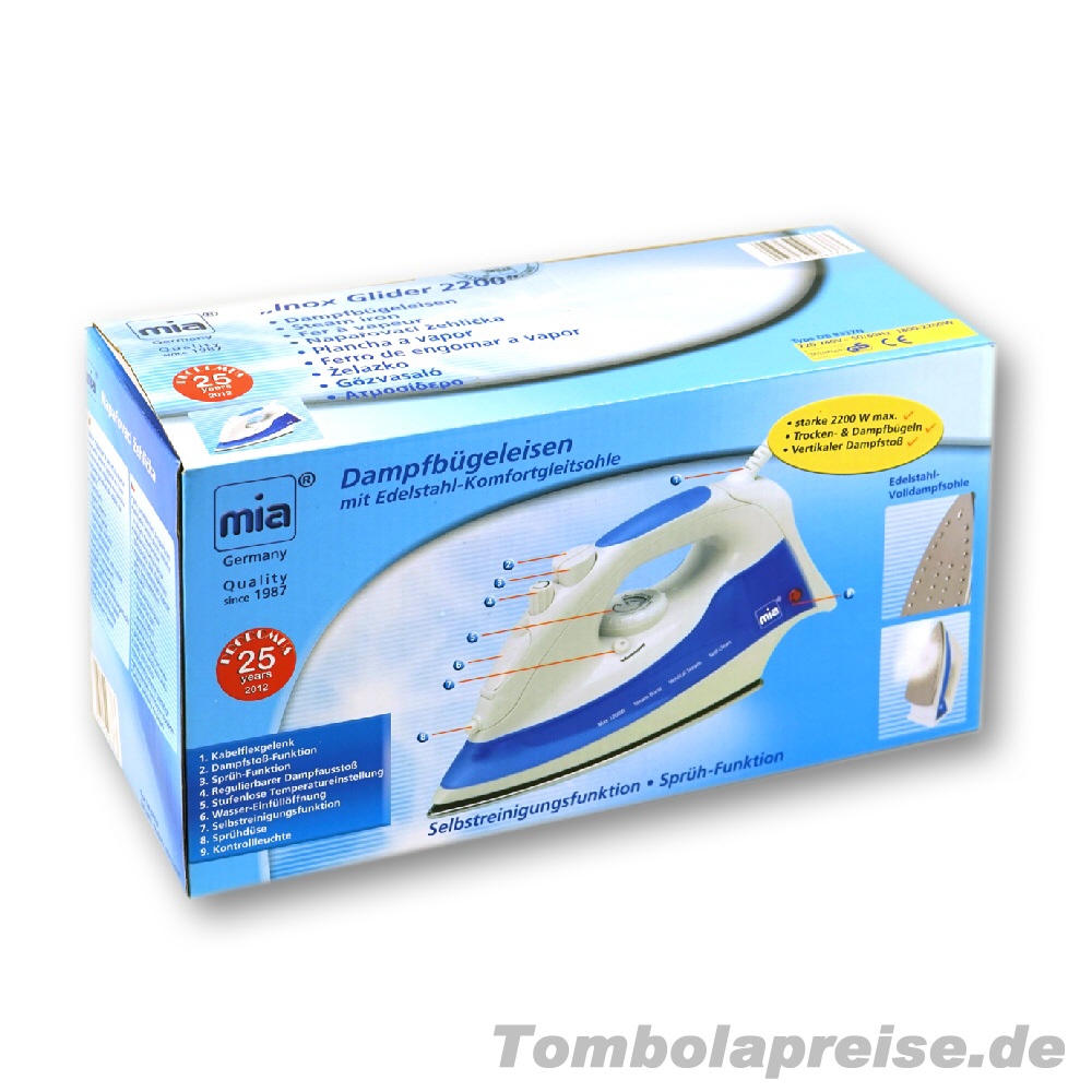 Tombolapreis Bügeleisen Dampf