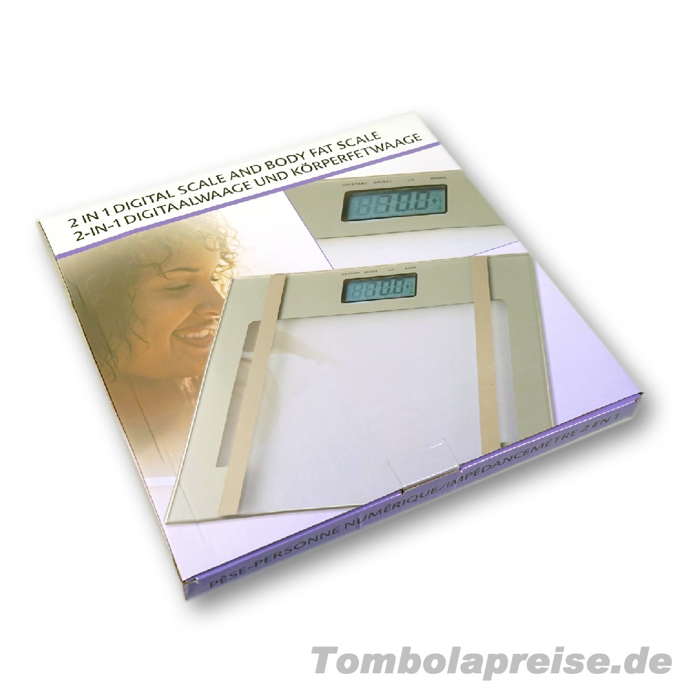 Tombolapreis Digitalwaage mit Körperfettanzeige