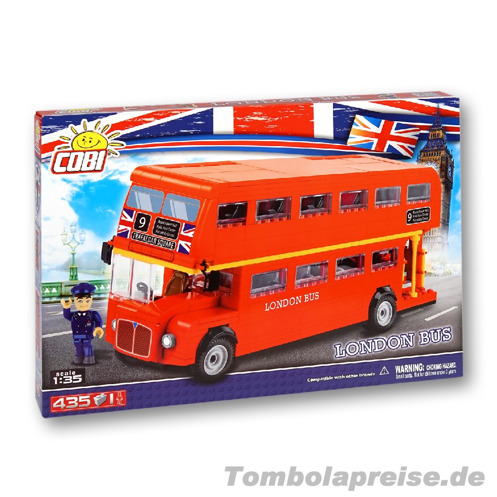Tombolapreis Doppeldecker Steckbausteinkasten