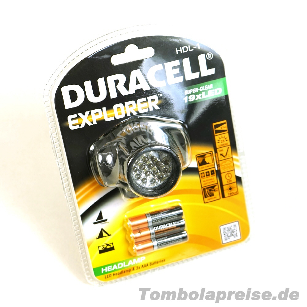 Tombolapreis Helm-Leuchte Duracell