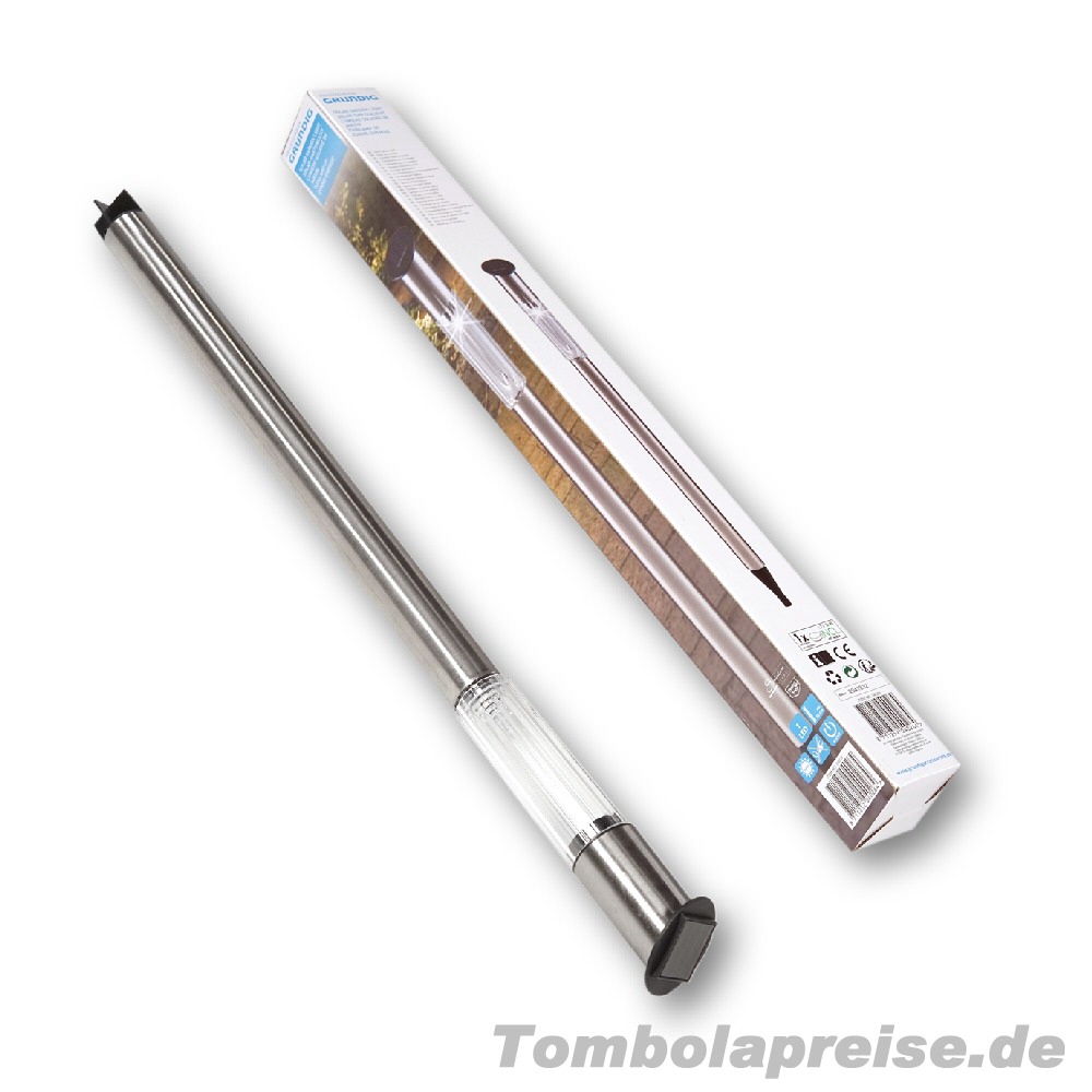 Tombolapreis Solar-LED-Leuchte Edelstahl
