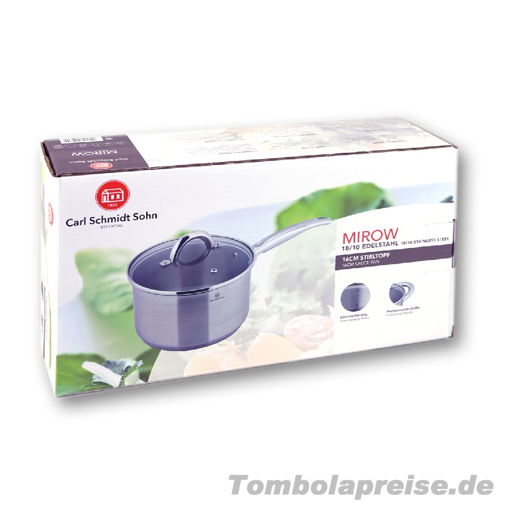 Tombolapreis Stieltopf aus Edelstahl