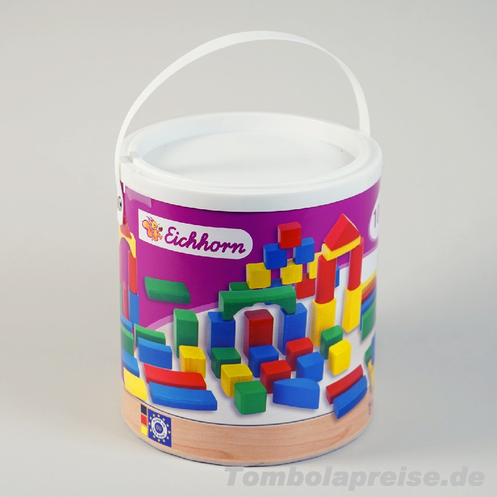Tombolapreis Holzbauklätze in Tonne