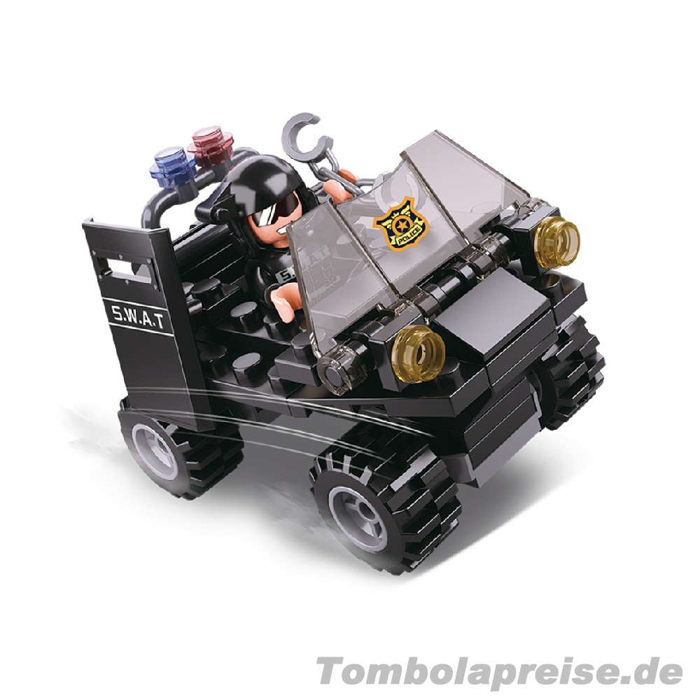 Tombolapreis Polizei-Einsatzfahrzeug Klemmbaustein