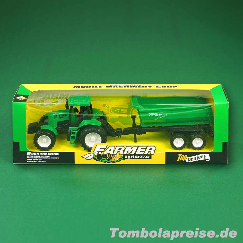 Tombolapreis Traktor mit Anhänger