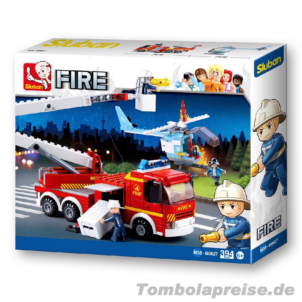 Tombolapreis Feuerwehr-Löschzug mit Helikopter
