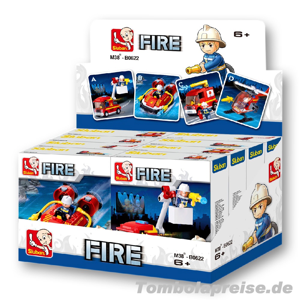 Tombolapreis Feuerwehr Steckbausteine im Display