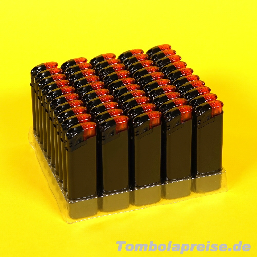 Tombolapreis Feuerzeuge schwarz-rot