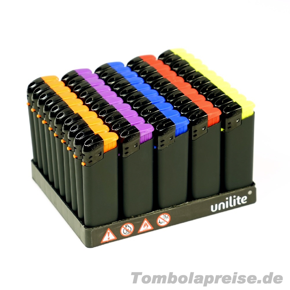 Tombolapreis Feuerzeuge Rubber-Black