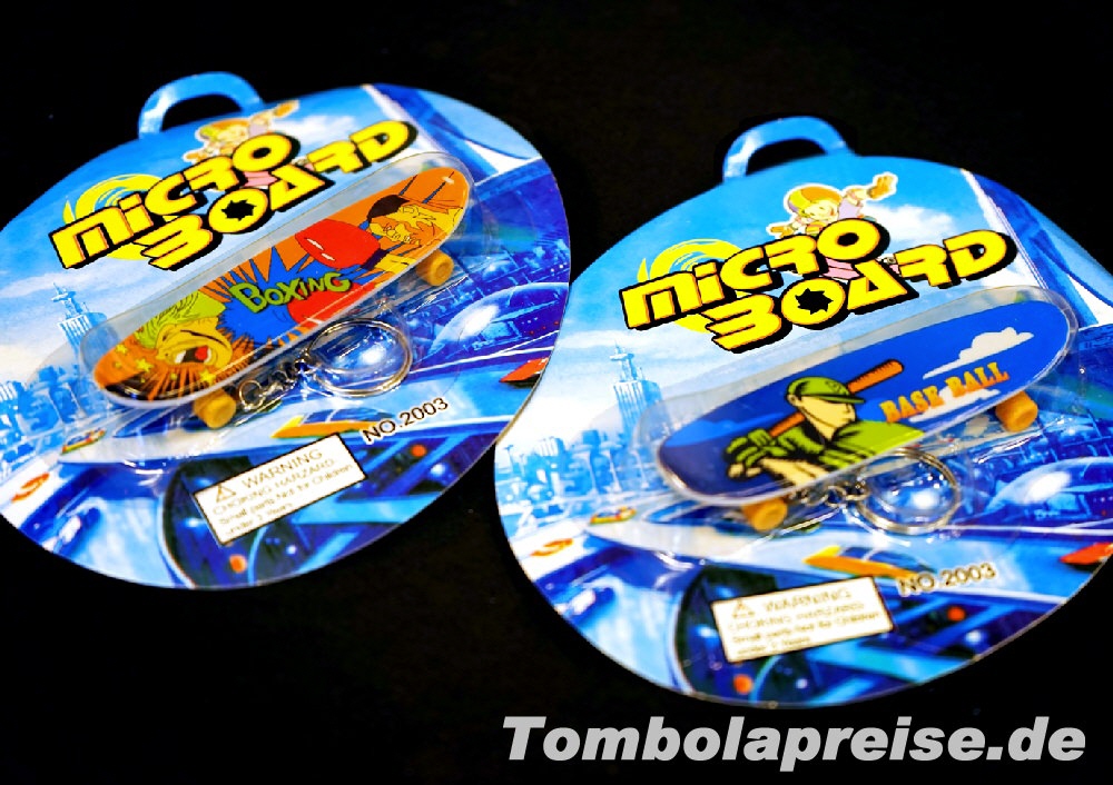 Tombolapreis Skateboard-Schlüsselanhänger