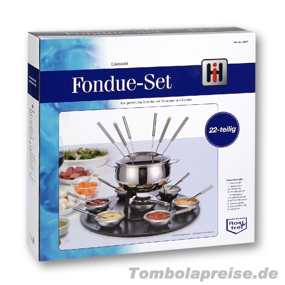 Tombolapreis Fondue 22teiliges Set