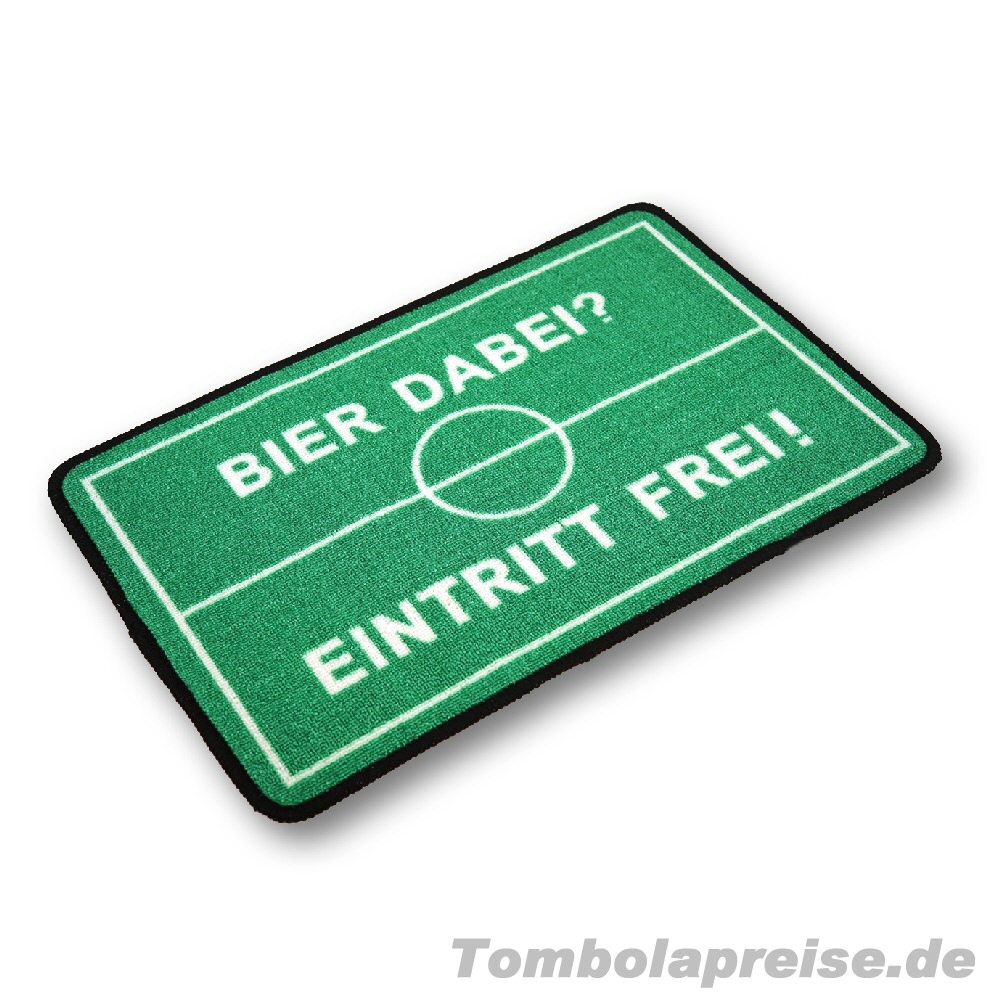 Tombolapreis Fußmatte Bier dabei - Eintritt frei