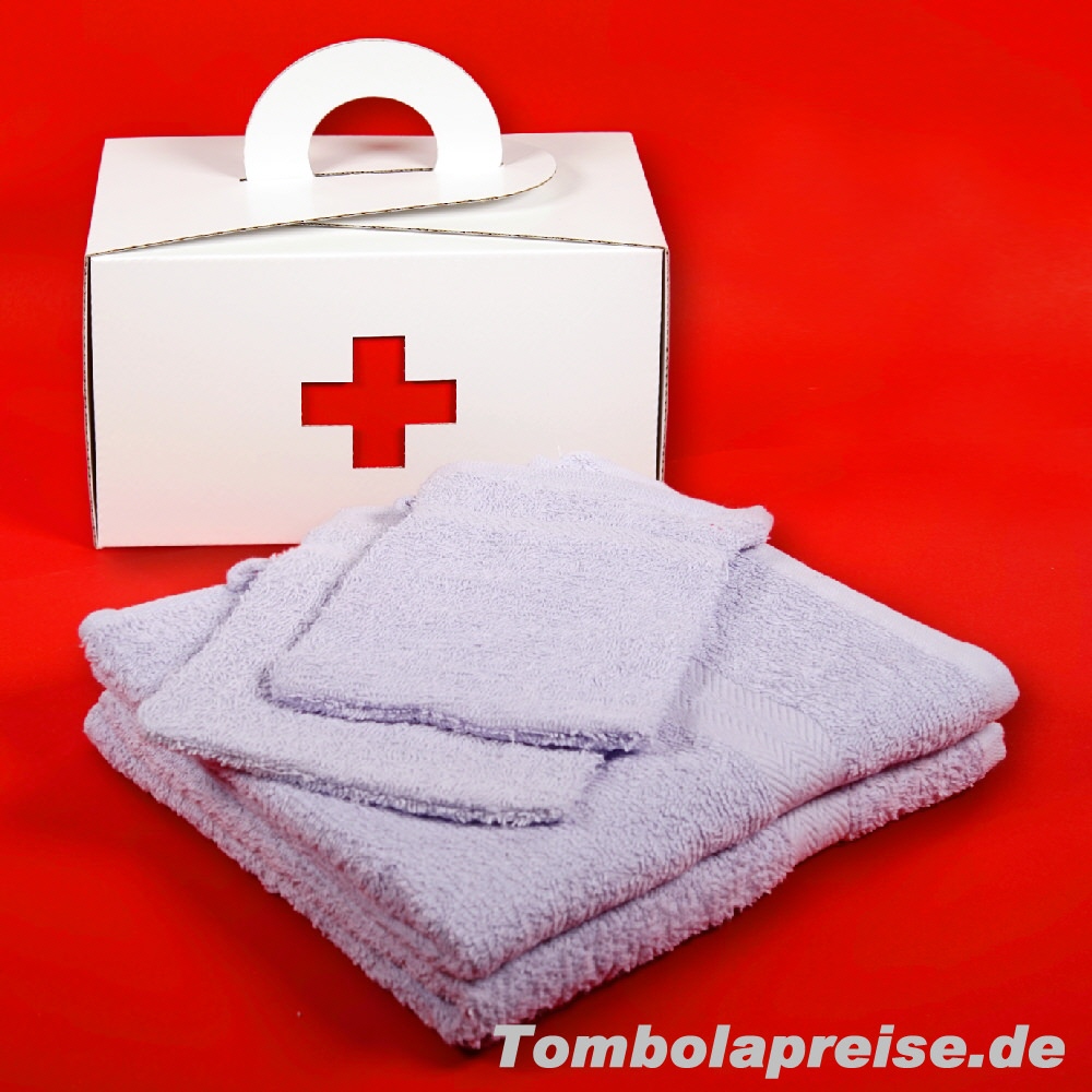Tombolapreis Geschenkset Handtücher - Waschlappen