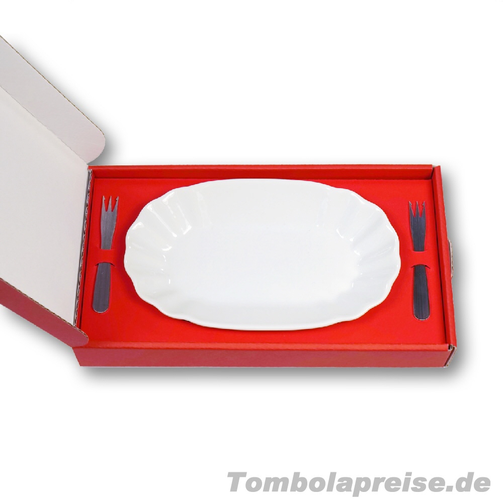 Tombolapreis Pommesschale mit Pommespikern