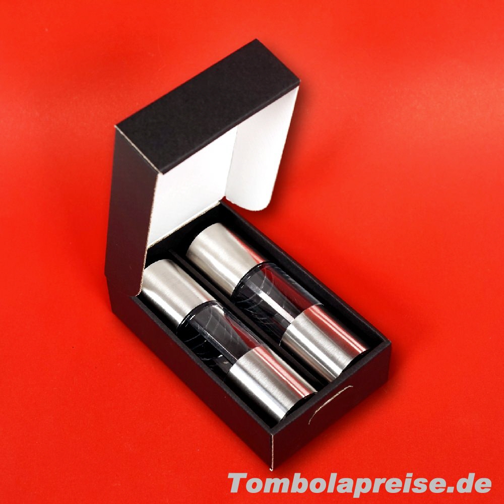Tombolapreis Salz- und Pfeffermühle Geschenbox