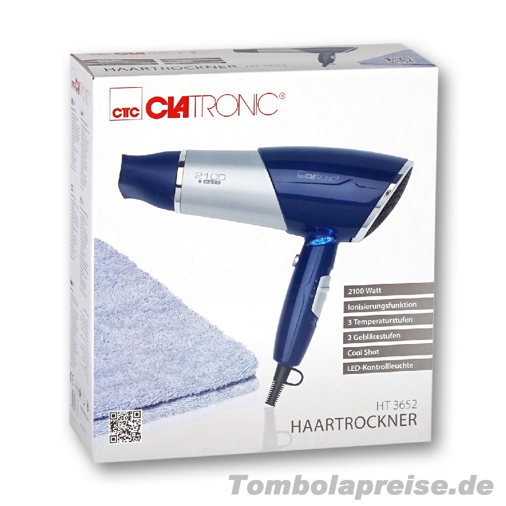 Tombolapreis Haartrockner blau