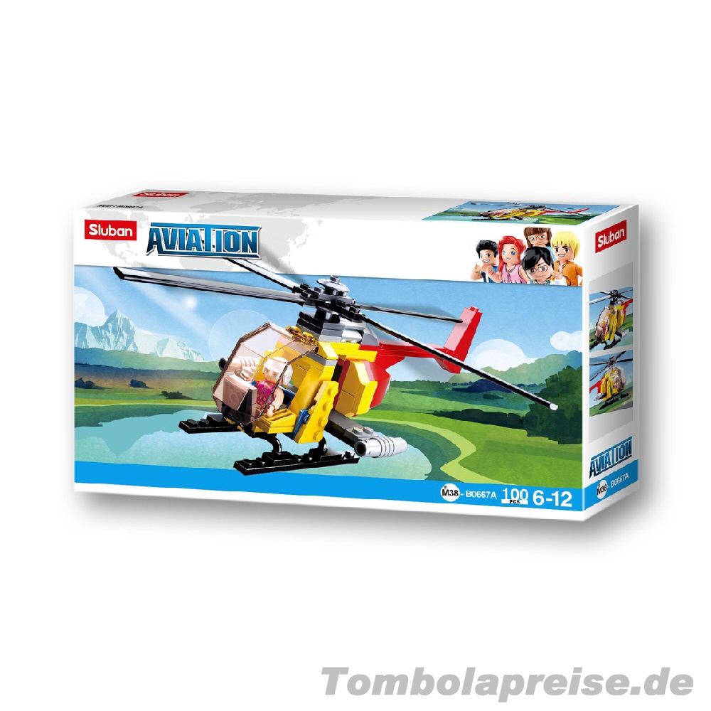Tombolapreis Helikopter Klemmbausteinset