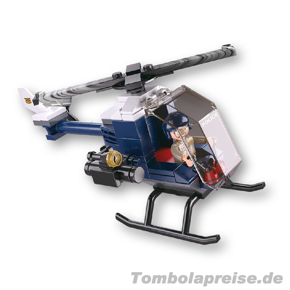 Tombolapreis Klembausteinset Polizei-Helikopter