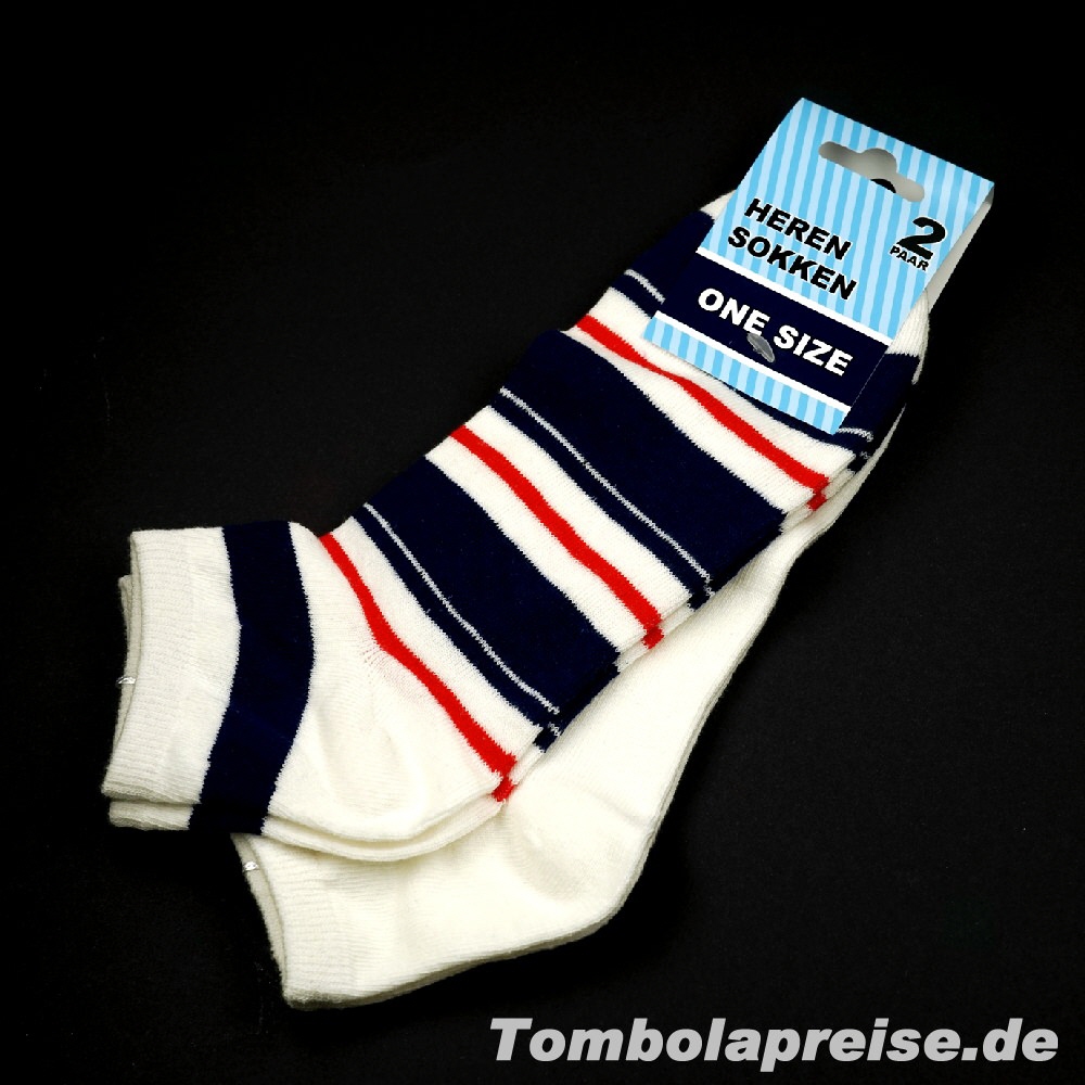 Tombolapreis Herren-Sneakersocken weiss-bunt