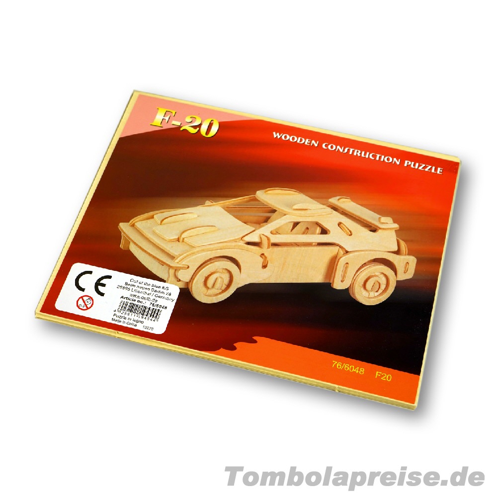 Tombolapreis Holzpuzzle Rennwagen