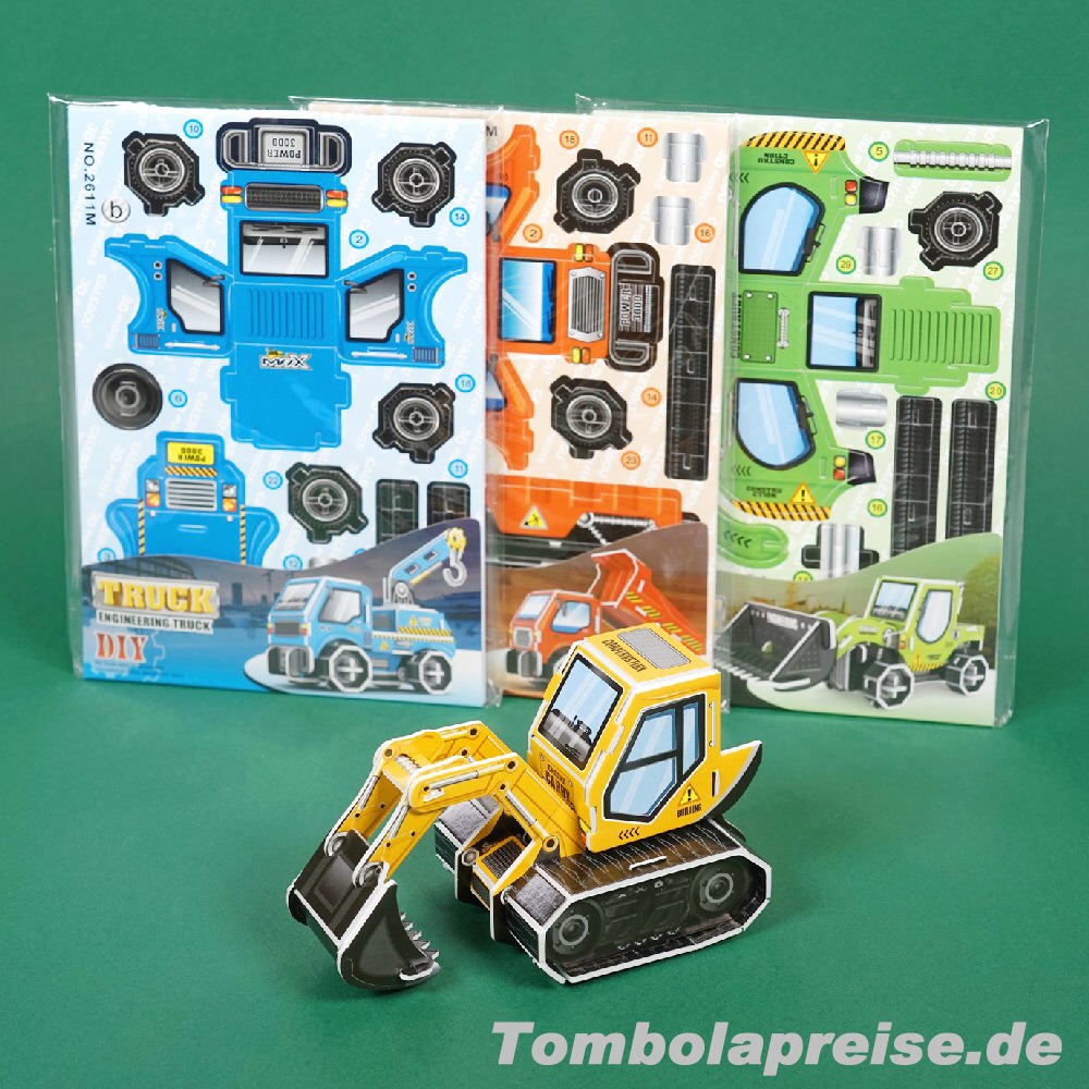 Tombolapreis 3D-Bastelfahrzeuge