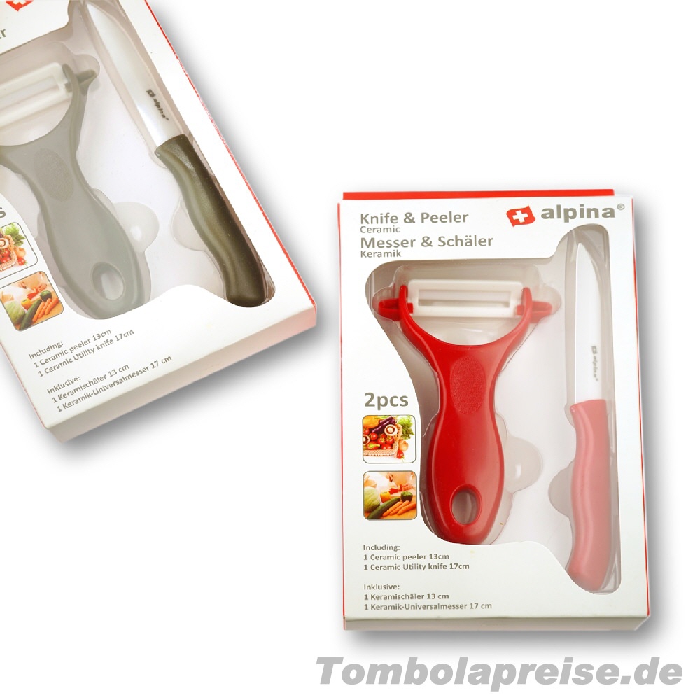 Tombolapreis Keramik Schälmesser-Set