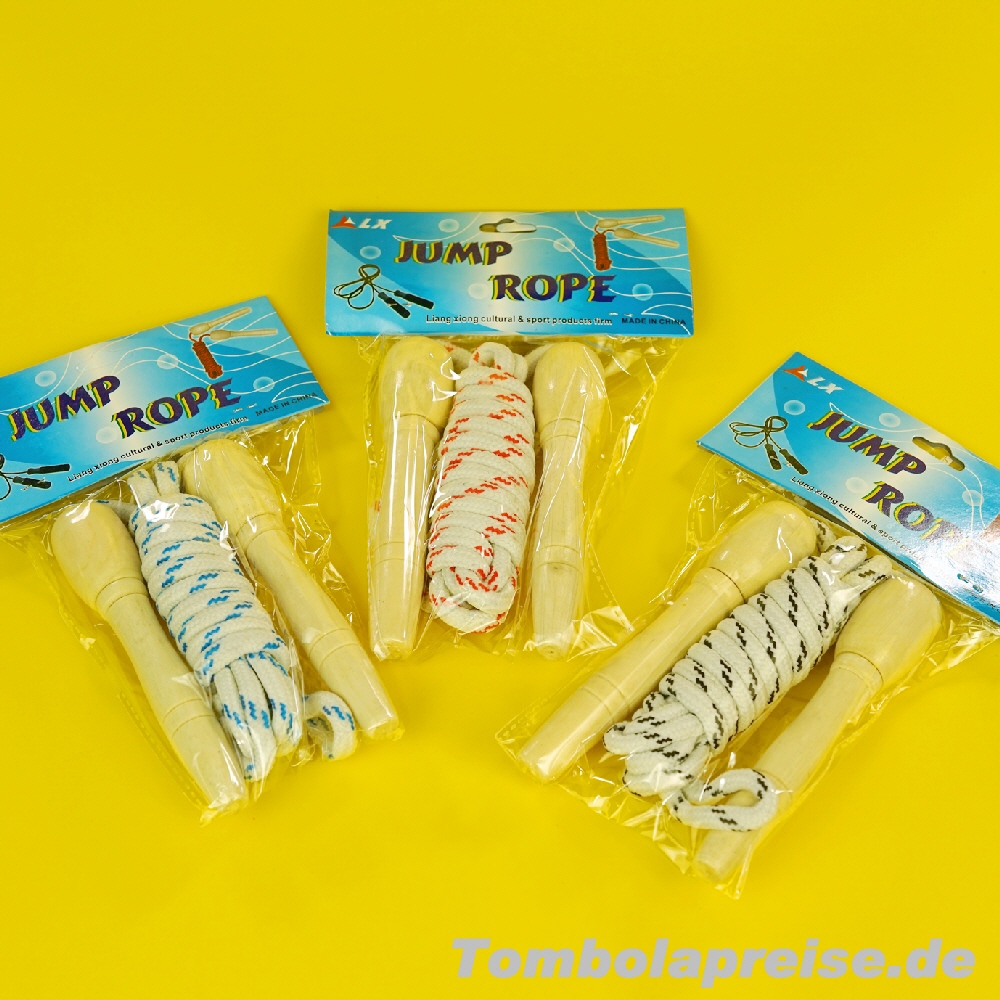 Tombolapreis Springseil mit Holzgriffen