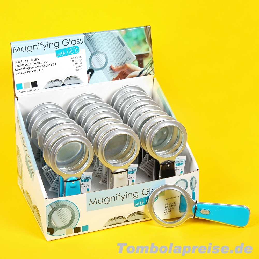 Tombolapreis Lese-Lupe mit LED-Licht