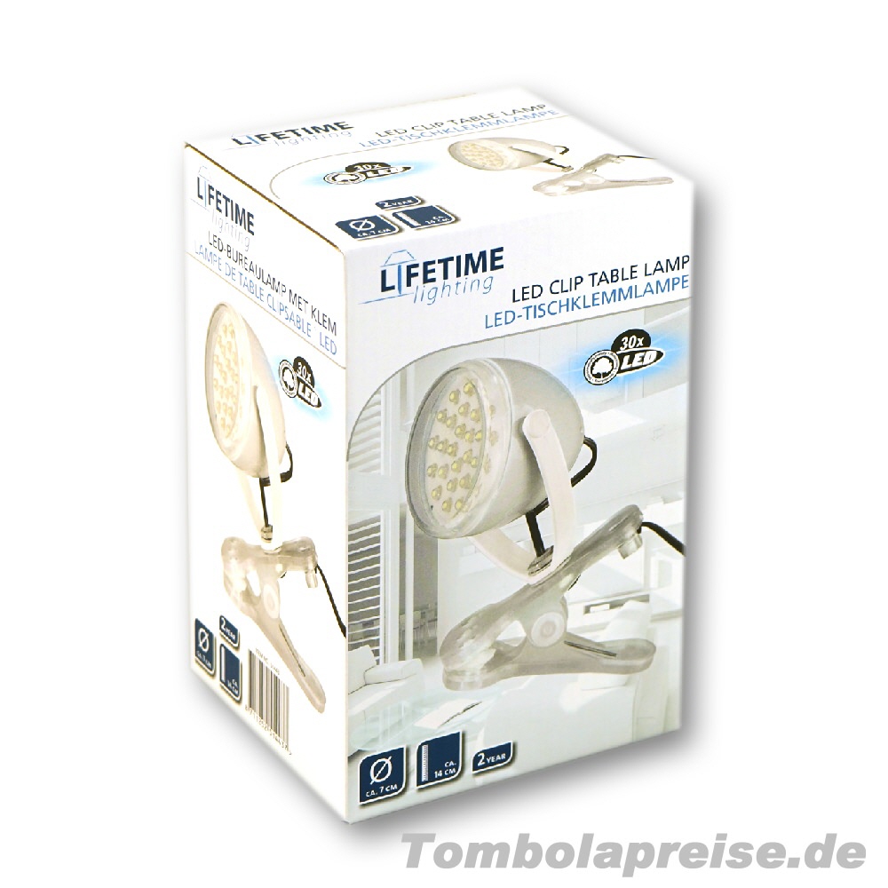 Tombolapreis Tischklemmlampe LED
