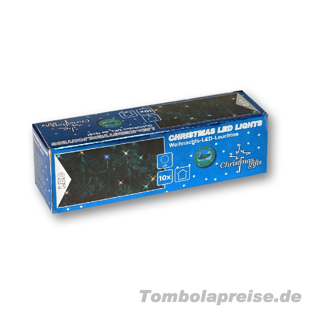 Tombolapreis Lichterkette 10 LEDs bunt