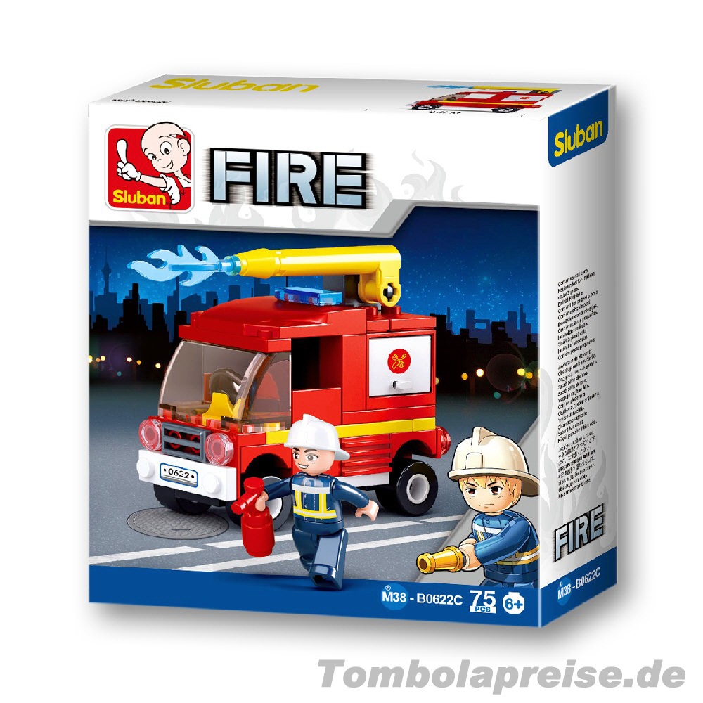 Tombolapreis Löschfahrzeug Klemmbausteinkasten