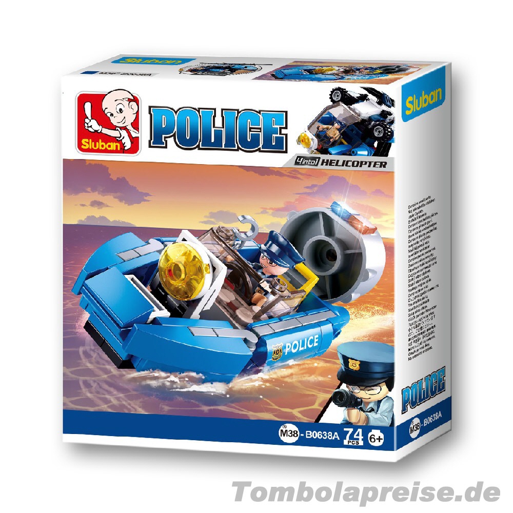 Tombolapreis Luftkissen Polizeiboot